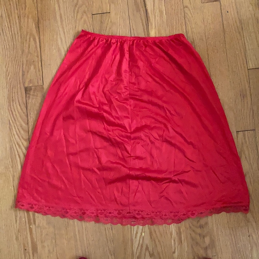Red Slip Skirt